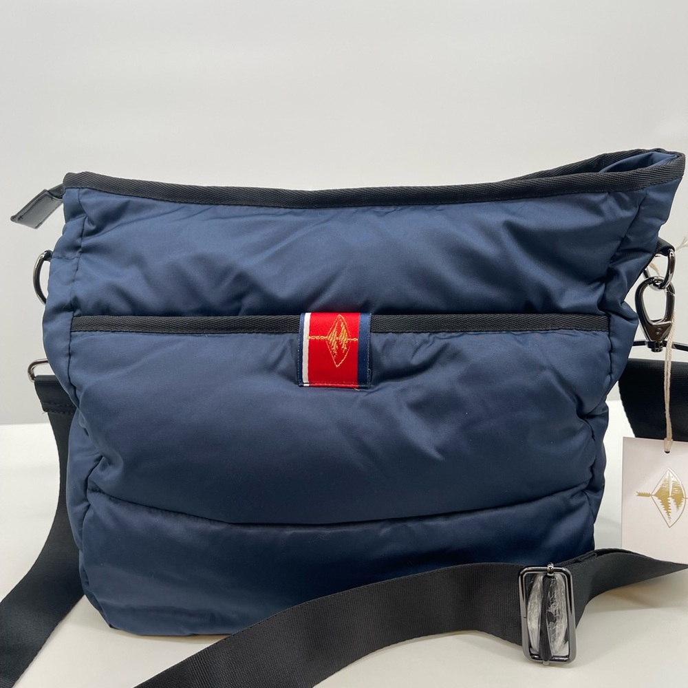 Stylish Navy Blue ladies crossbody puffer bag